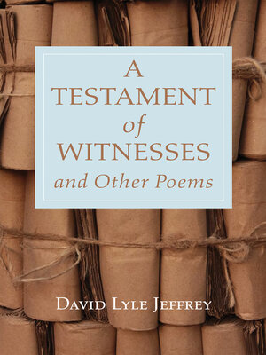 cover image of A Testament of Witnesses and Other Poems
